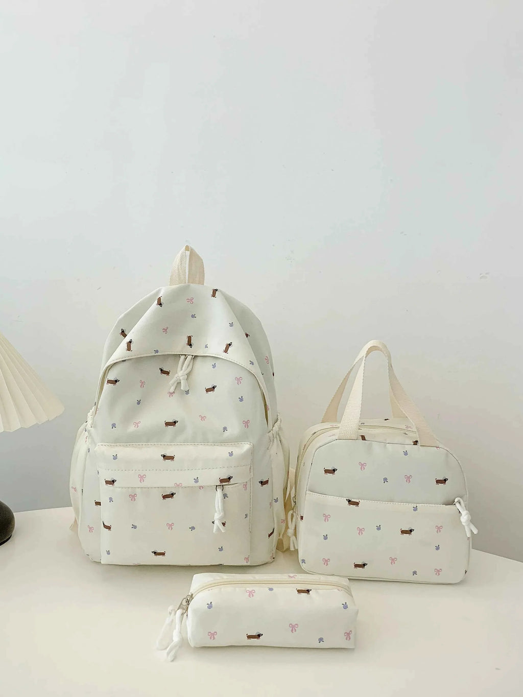 3-Piece Daisy Print Canvas Bag Set Beige onesize ff480a2c49274ec188bcefe72cef964c-Max-Origin