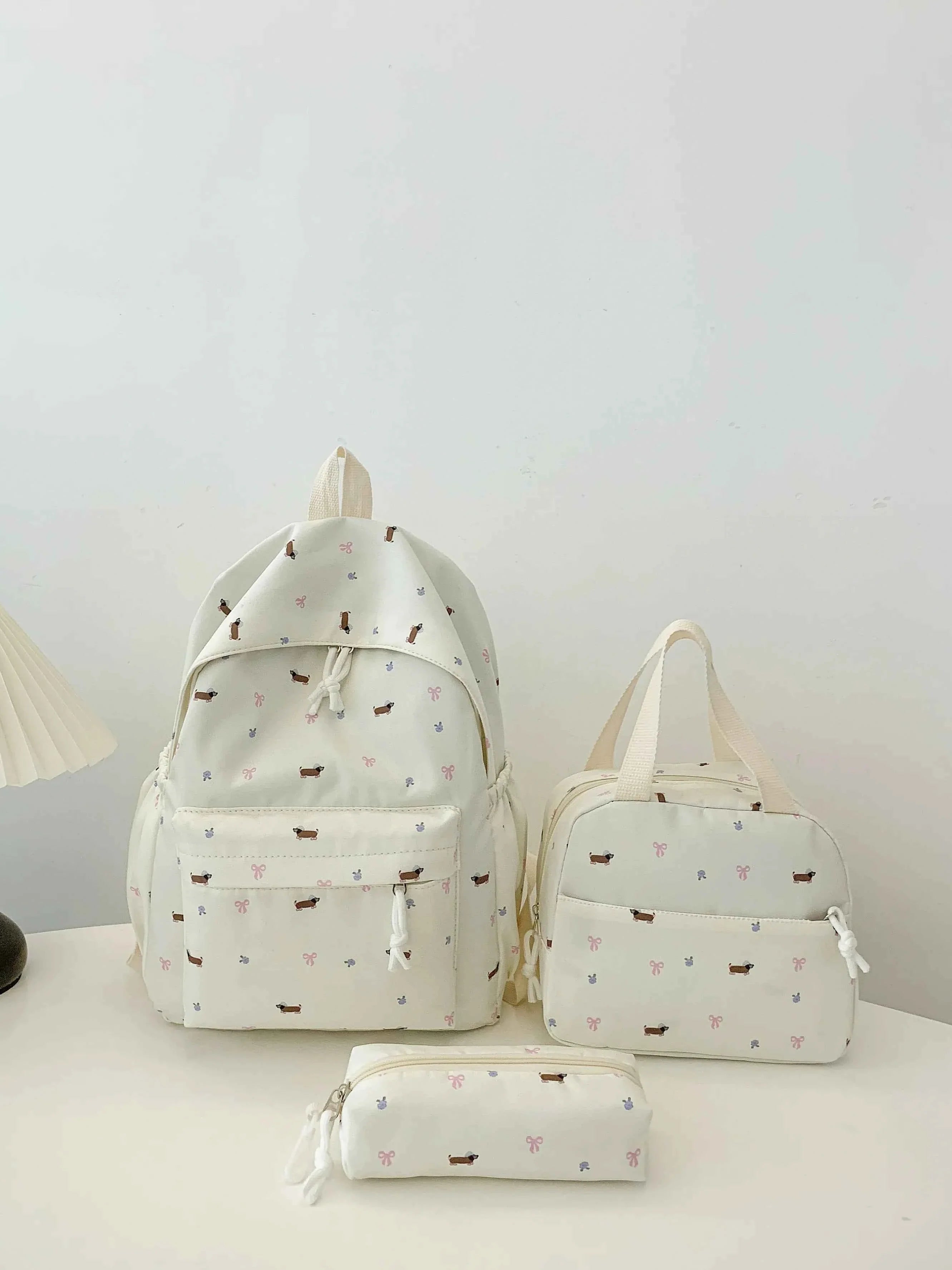 3-Piece Daisy Print Canvas Bag Set Beige onesize ff480a2c49274ec188bcefe72cef964c-Max-Origin