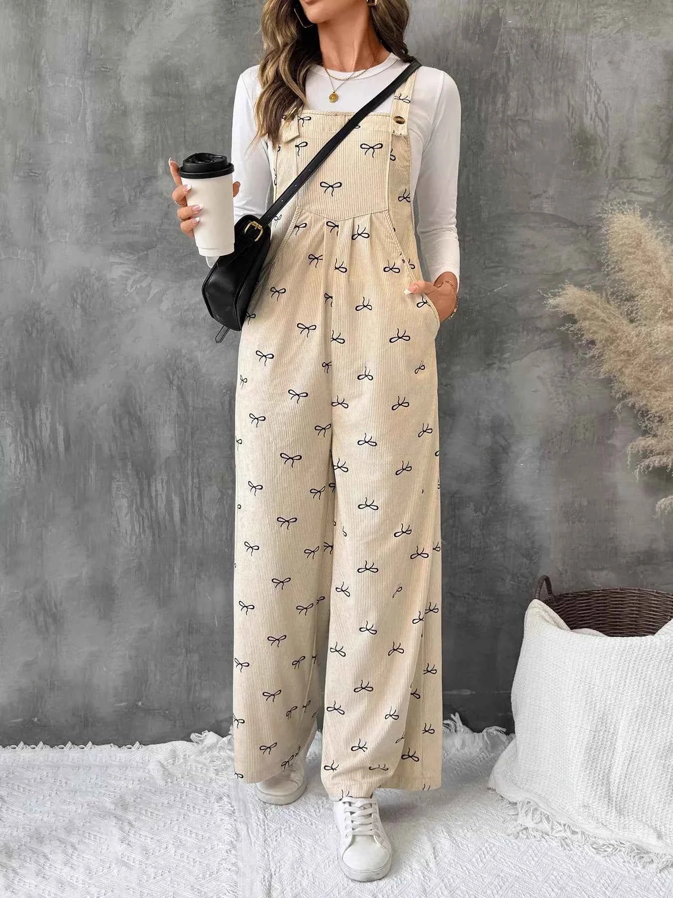 Bow Wide Leg Corduroy Overalls ff4b91a8600643f29f8dd8850b7815c3-Max-Origin