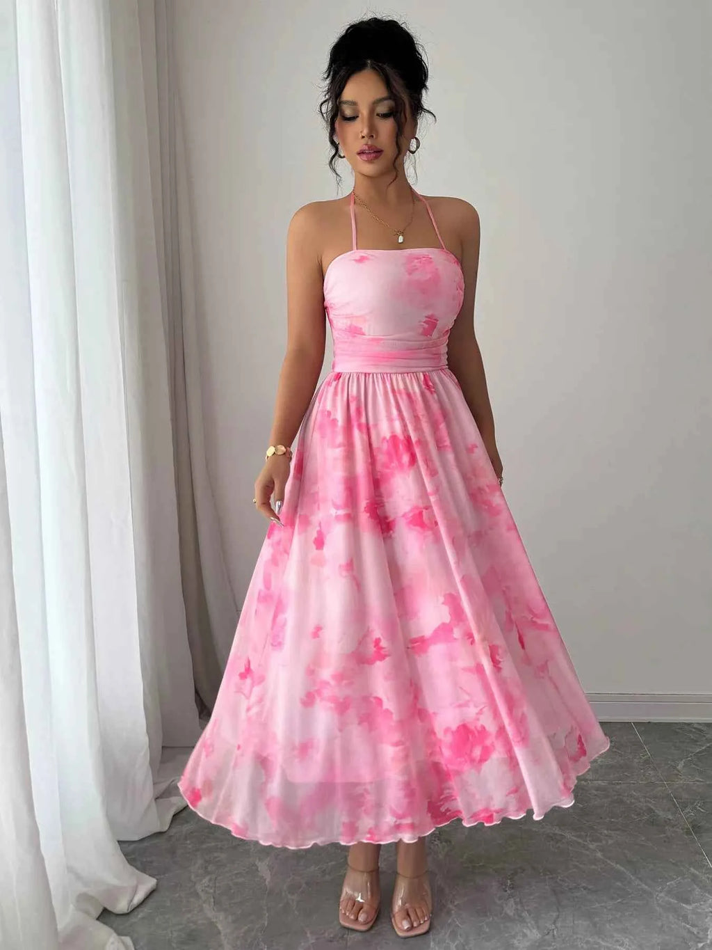 Tie-Dye Halter Sleeveless Midi Dress ff4e7fd5-b405-4a28-9e65-31018c6be2c1-Max-Origin