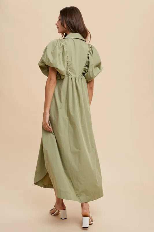 Annie Wear Smocked Puff Sleeve Midi Dress ff4e84ff-e3f6-4c34-ad45-ea4c471aa791-Max