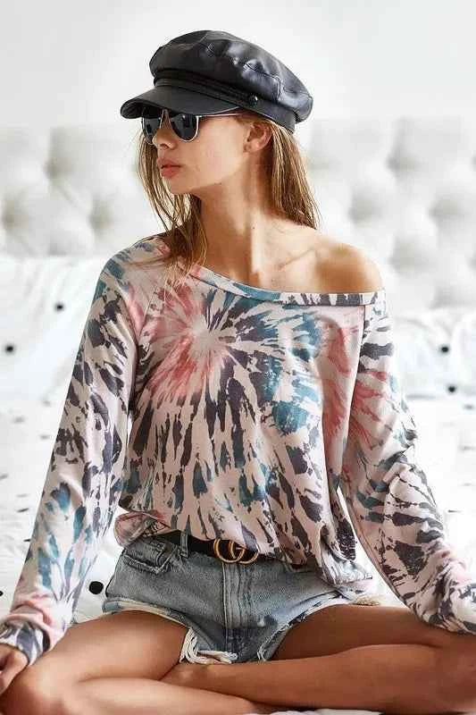 BiBi Tie Dye Terry Knit Terry Top ff58b41c7db642ebb5cdae83b7031ac6-Max-Origin
