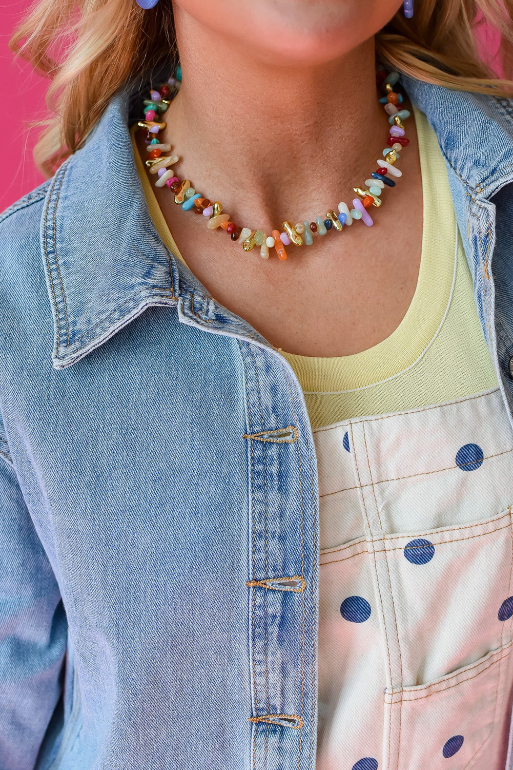 Beau Blue Draw-cord Hem Light Wash Denim Jacket ff5921bf07d93398