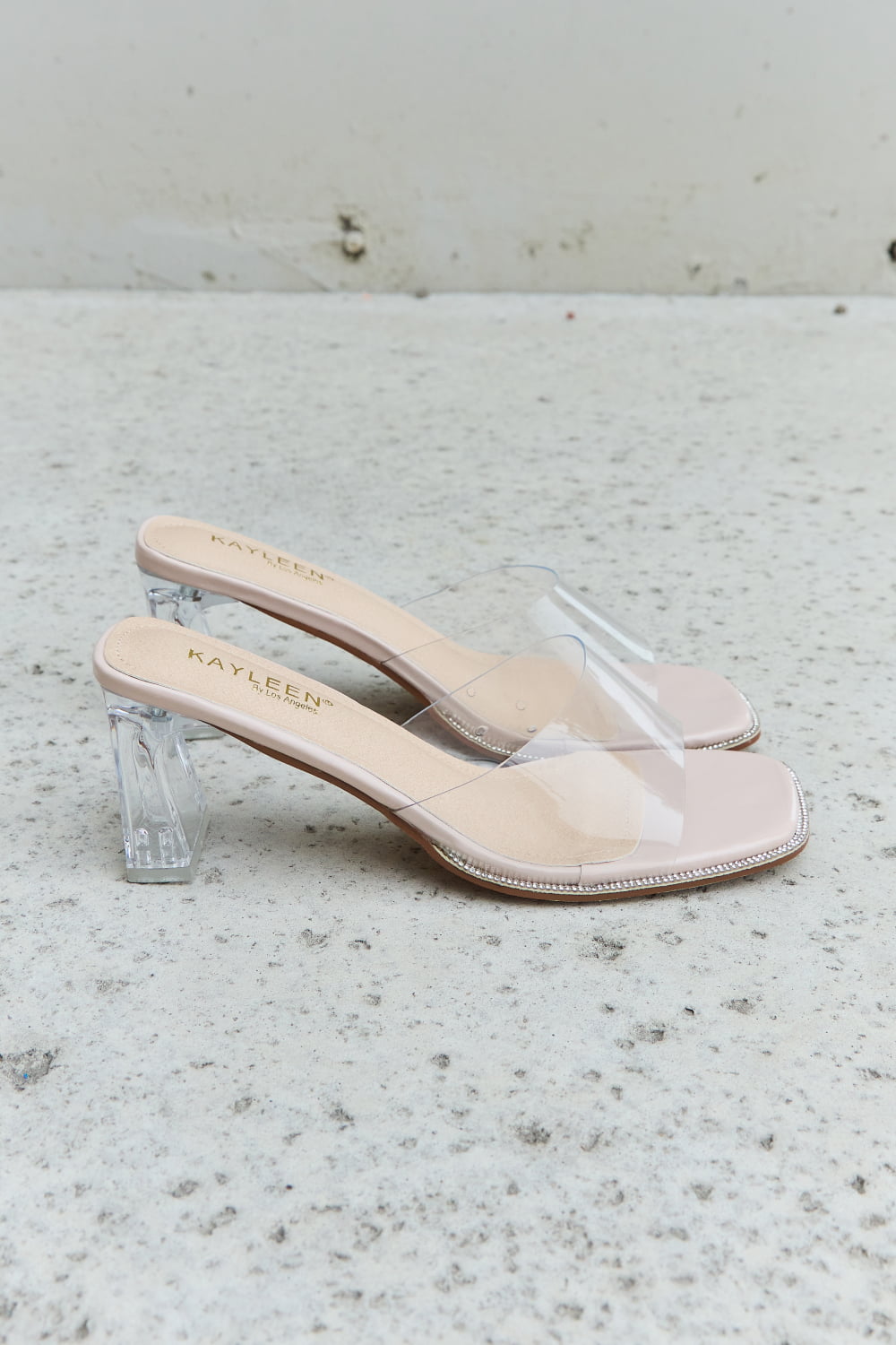 DDK Make Myself Clear Mule Block Heels ff63b9d132b3401bb1639fba8ae8bacc-Max