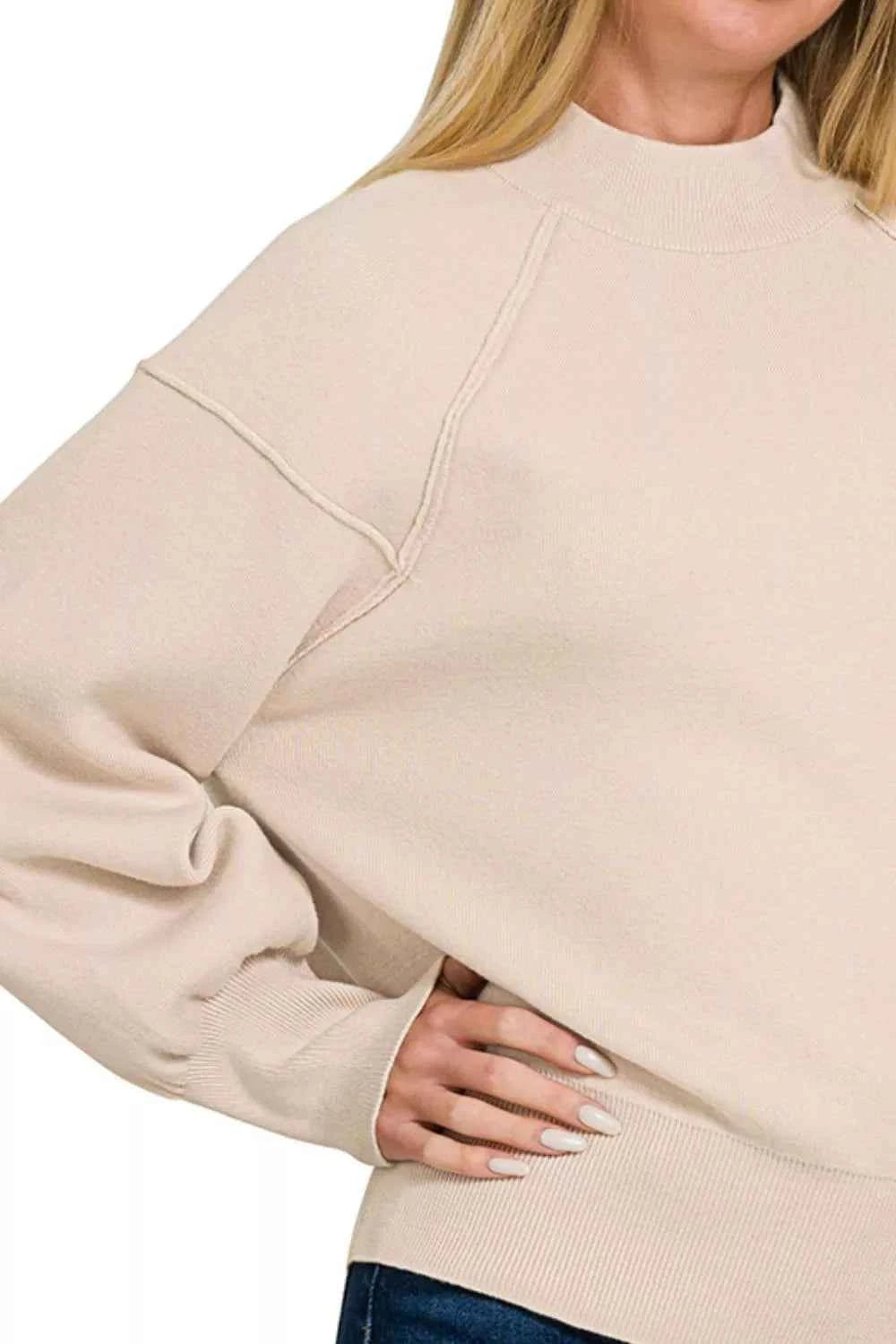 Zenana Viscose Mock Neck Exposed Seam Sweater ff6ad018-5841-4e6d-a007-36d2a27d8465-Max-Origin