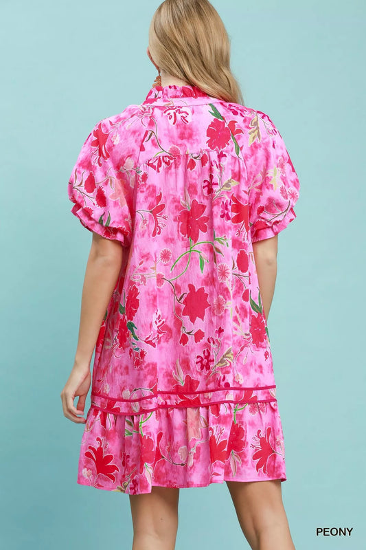 Floral Ruffle Hem Mini Dress ff79952d-76ca-480f-8daa-ec25c90bdf94-Max-Origin