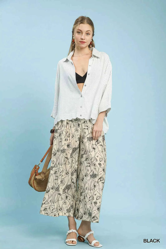 Two Tone Floral Print Pants ff8bf420-d360-4f90-961d-463af52daa33-Max-Origin