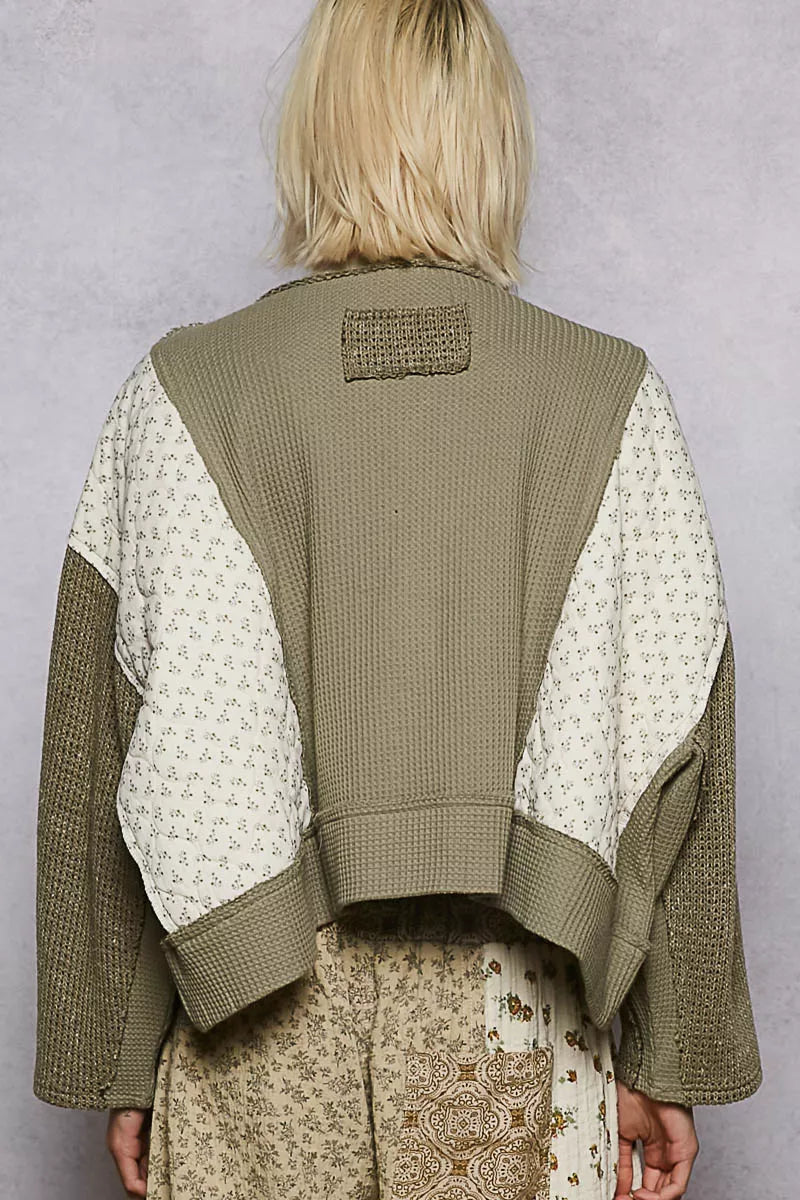 POL Mix Thermal Floral Pattern Quilted Knit Cropped Top with Raw Edge Detail ffb2bfbc-ed60-49b1-b3ec-3a3435a79470-Max-Origin