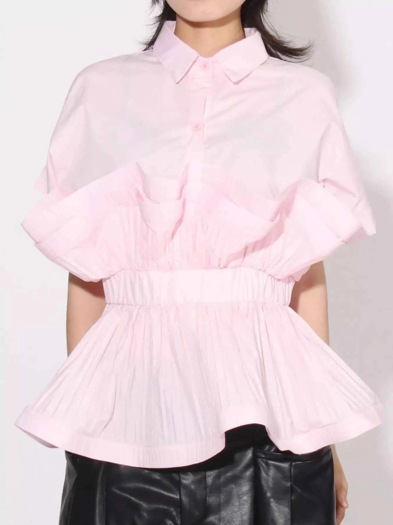 Ruffle Peplum Button-Down Shirt ffbdf632-b707-4fcd-8458-fd0b8731e564-Max-Origin