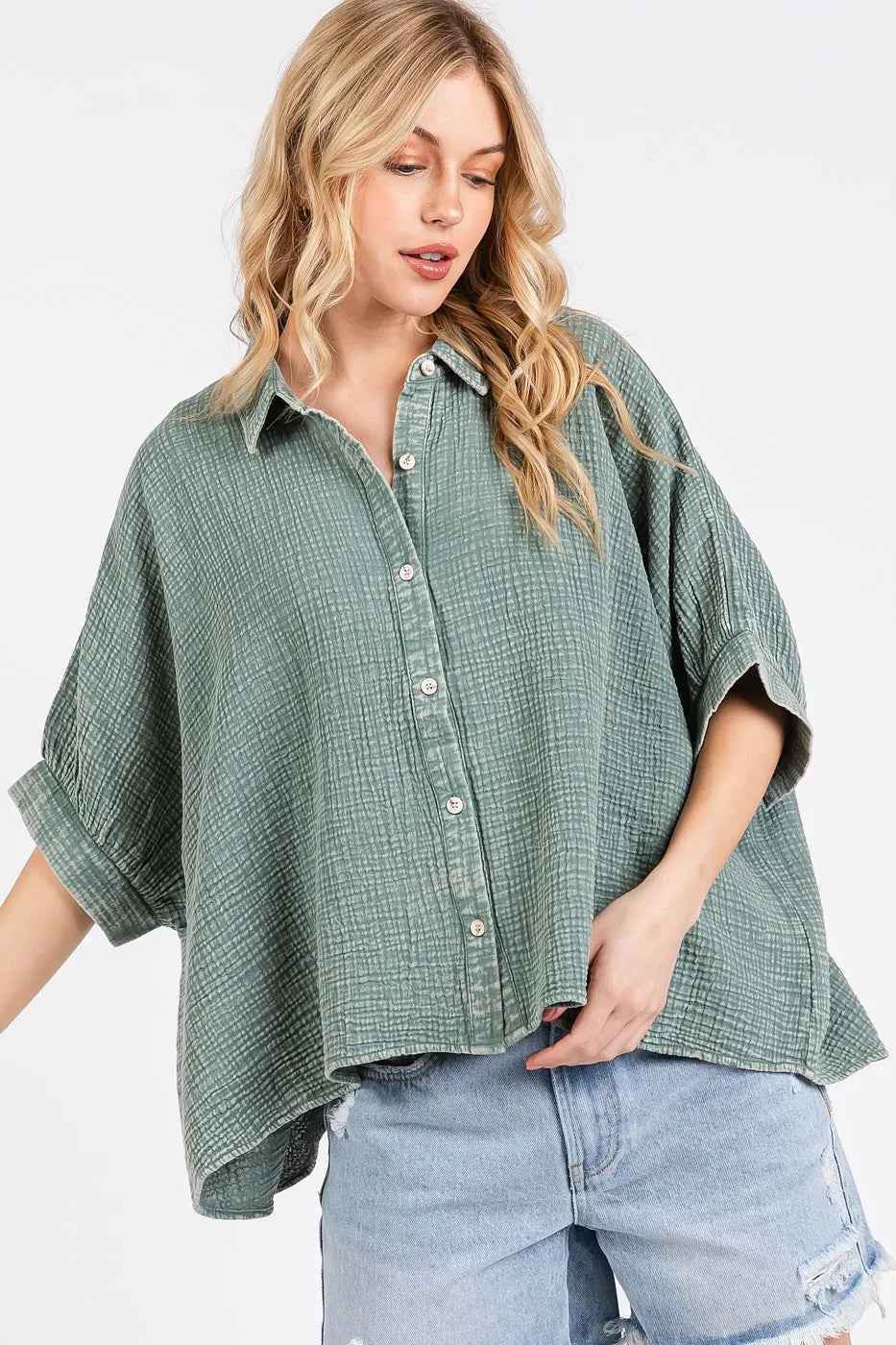 Mittoshop Mineral Wash Gauze Dolman Sleeve Button Down Shirt ffbfca11f21a41e782439da230c1b3b3-Max-Origin