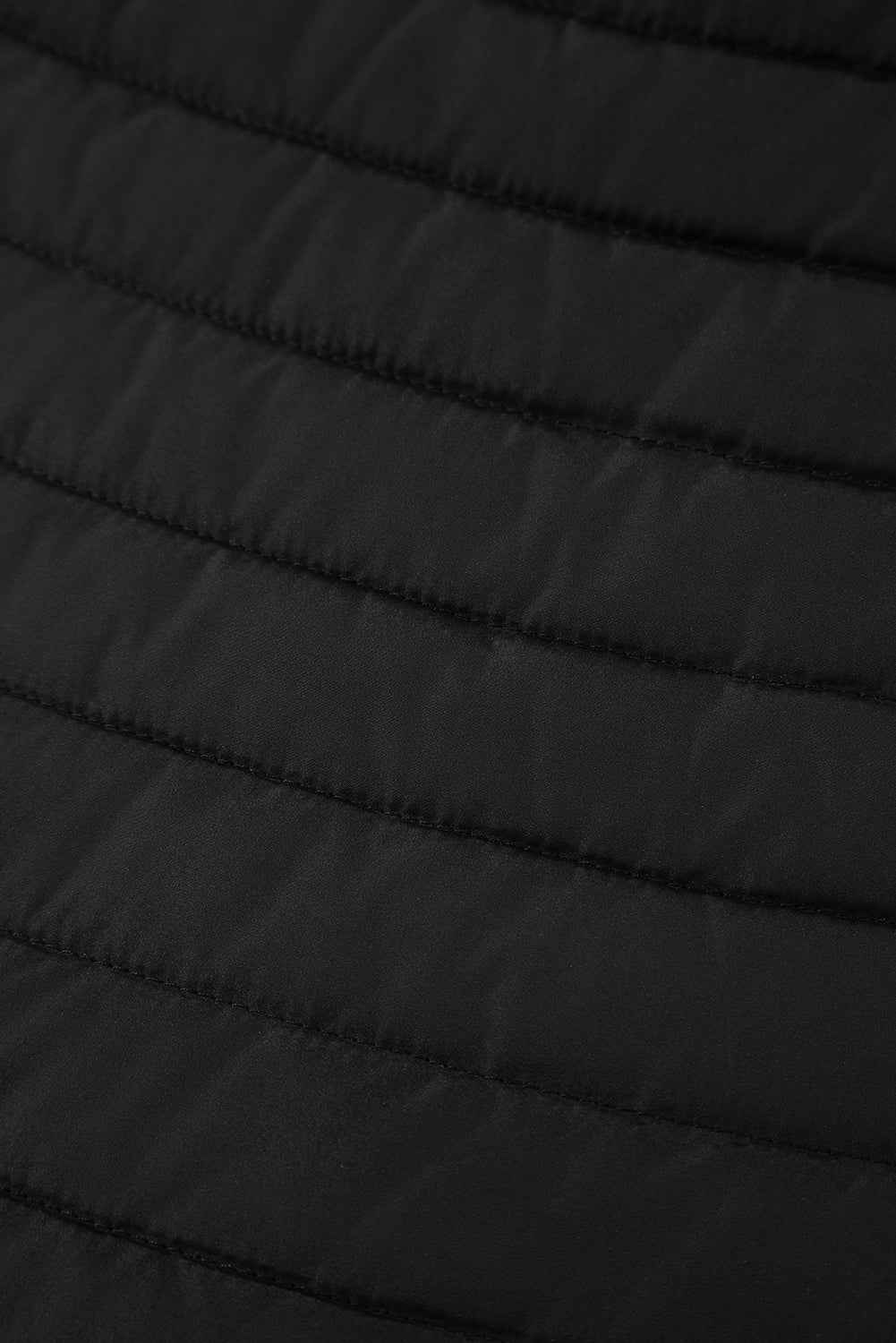 Silvery Solid Color Quilted Zip-up Puffer Jacket ffcf9b270886485a