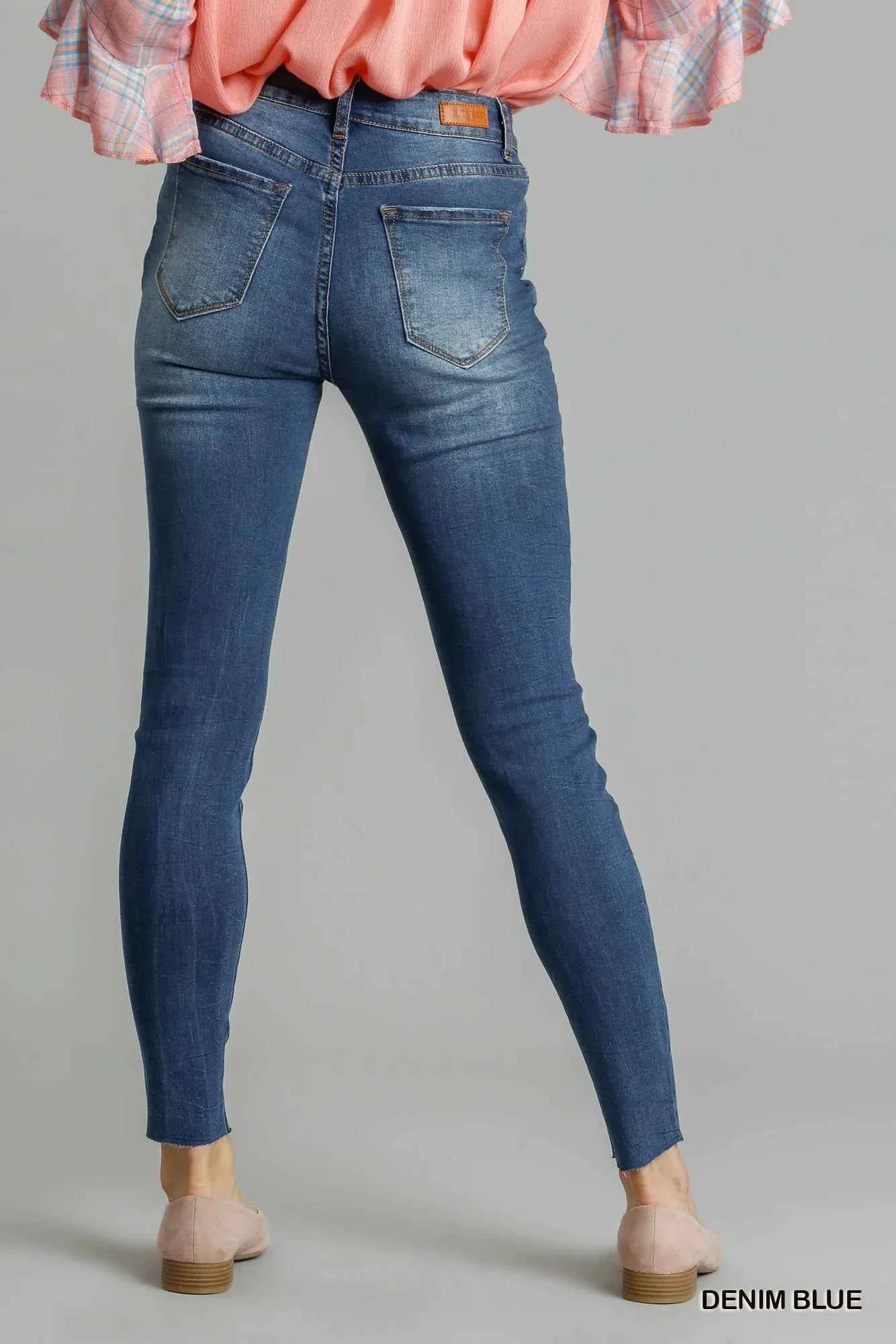 Umgee Distressed Skinny Jeans with Pockets ffe346e7-68f3-4029-b1f8-81dd03455c77-Max-Origin