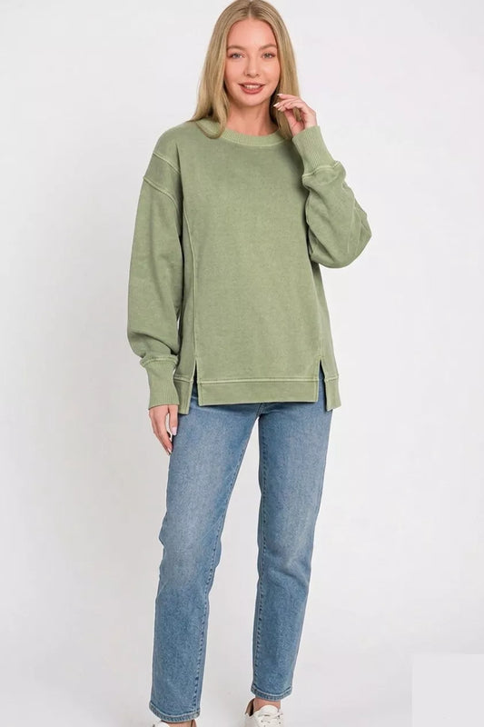 Pigment Dye Exposed-seam Fleece Sweatshirt fff4f905-414d-4407-9449-b8c6fc214a68-Max-Origin