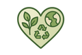 Sustainability at Heart icon with transparent background