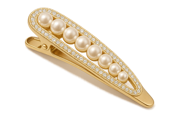 Women's hair clip with transparent background